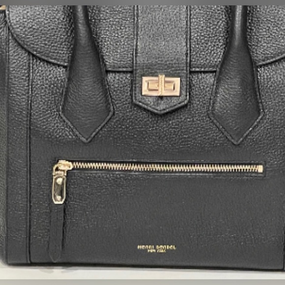 Henri Bendel New York 3-way Convertible Handbag Purse Black Gold main image 4